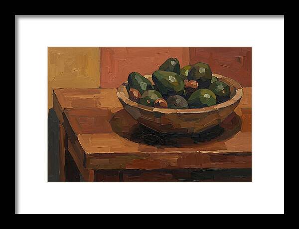 Bowl Of Ripe Avocados
