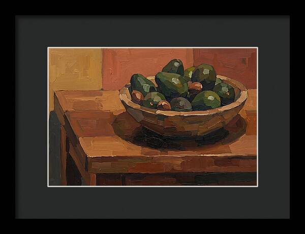 Bowl Of Ripe Avocados