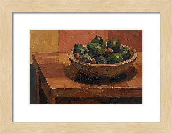 Bowl Of Ripe Avocados