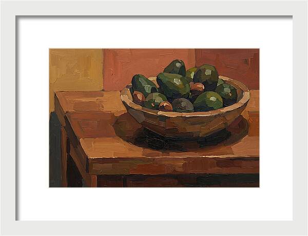 Bowl Of Ripe Avocados