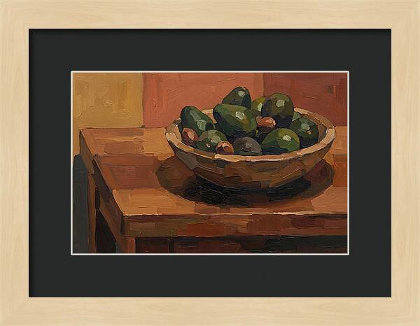 Bowl Of Ripe Avocados