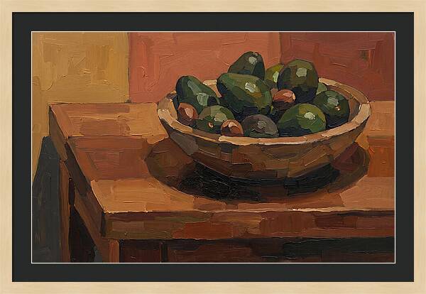 Bowl Of Ripe Avocados
