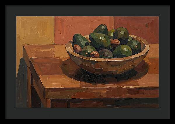 Bowl Of Ripe Avocados