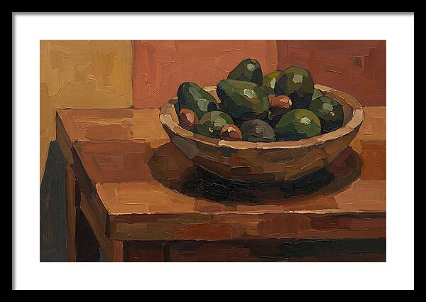 Bowl Of Ripe Avocados
