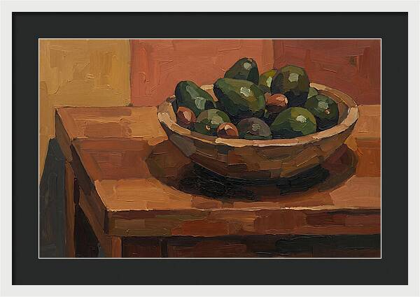Bowl Of Ripe Avocados