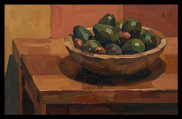 Bowl Of Ripe Avocados