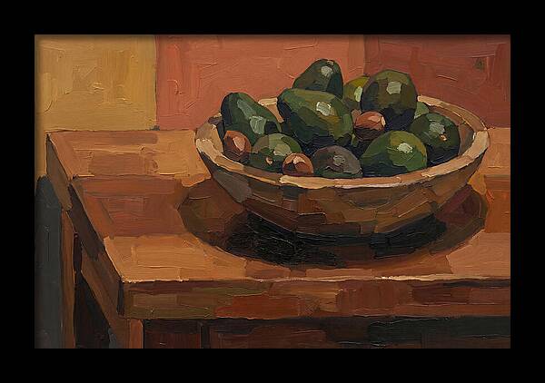 Bowl Of Ripe Avocados
