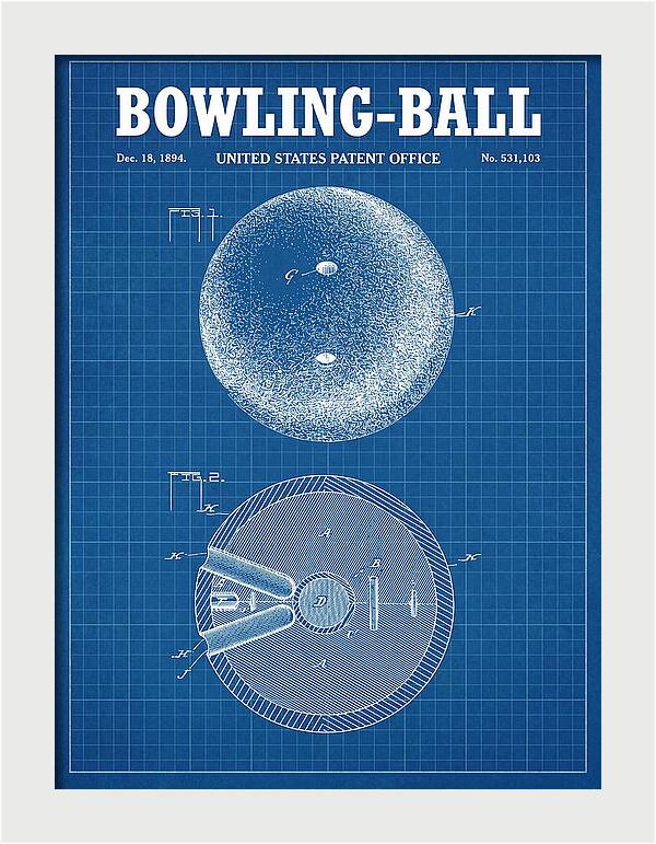 Bowling Ball Blueprint Patent Us531103a