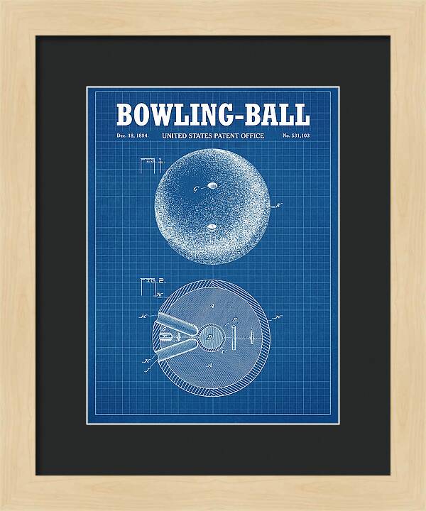 Bowling Ball Blueprint Patent Us531103a