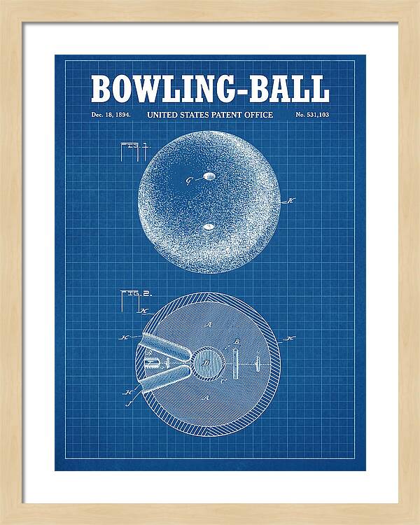 Bowling Ball Blueprint Patent Us531103a