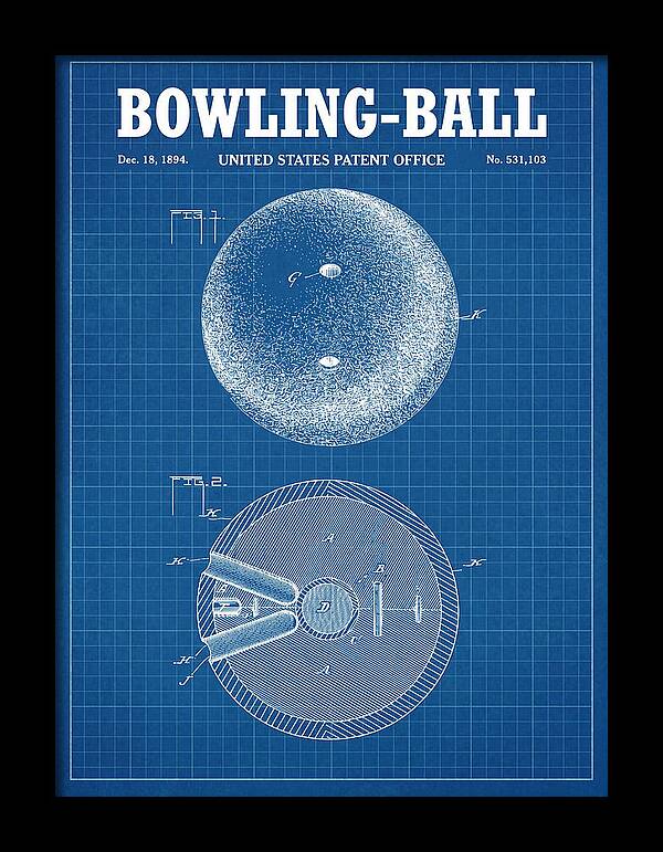 Bowling Ball Blueprint Patent Us531103a
