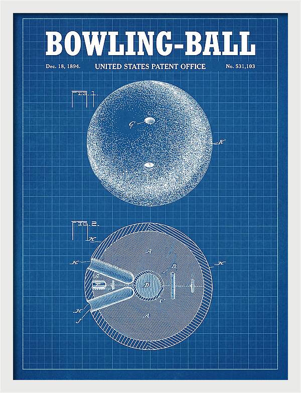 Bowling Ball Blueprint Patent Us531103a
