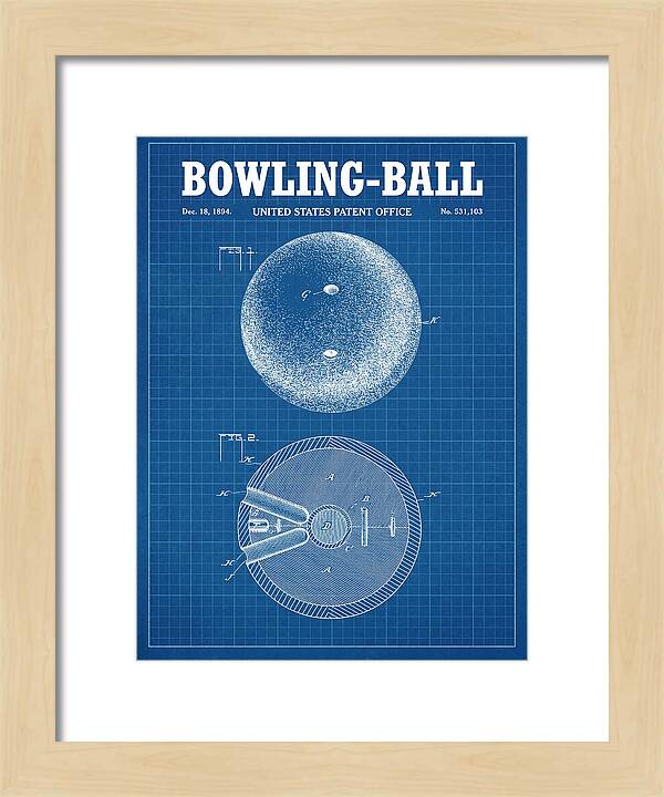 Bowling Ball Blueprint Patent Us531103a