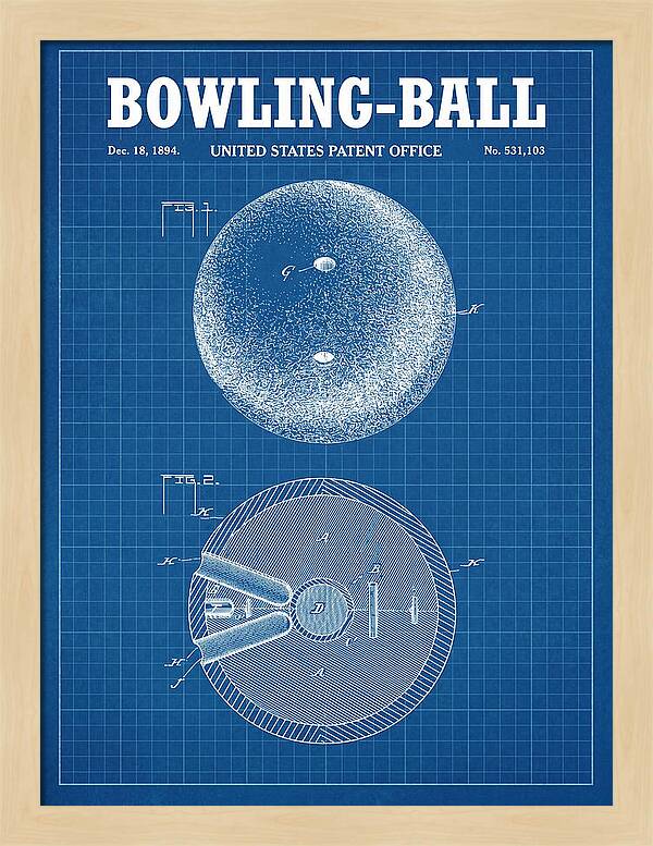 Bowling Ball Blueprint Patent Us531103a