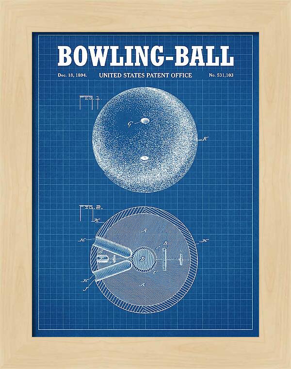 Bowling Ball Blueprint Patent Us531103a