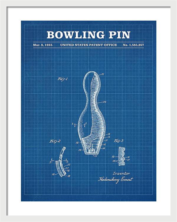 Bowling Pin Blueprint Patent Us1585857a