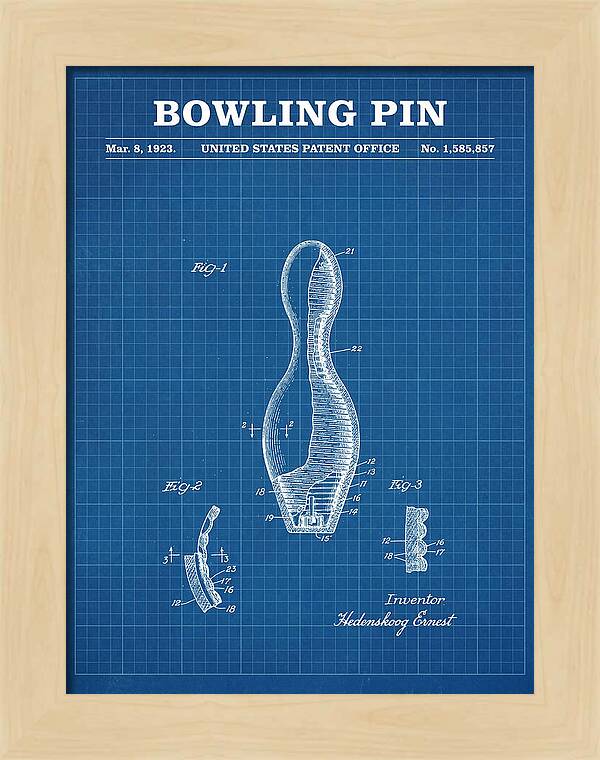 Bowling Pin Blueprint Patent Us1585857a