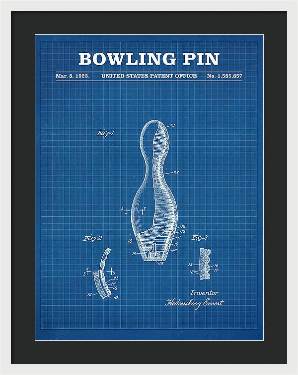 Bowling Pin Blueprint Patent Us1585857a