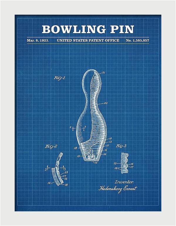 Bowling Pin Blueprint Patent Us1585857a