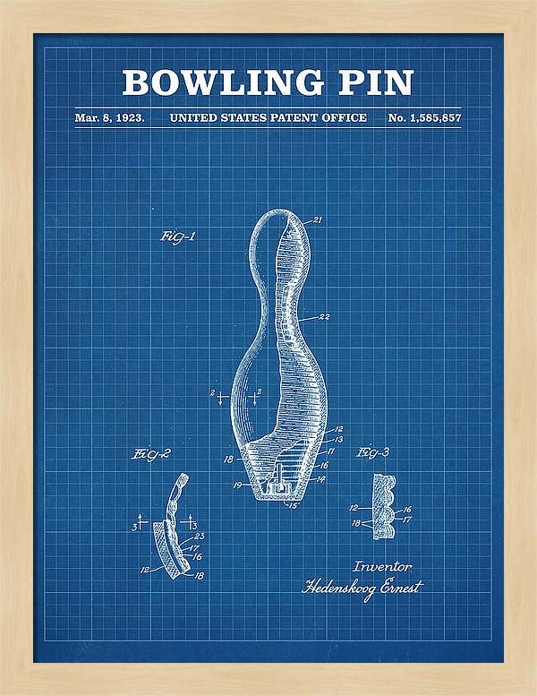 Bowling Pin Blueprint Patent Us1585857a