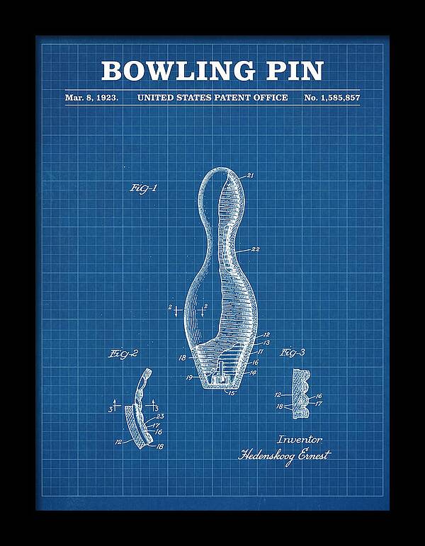 Bowling Pin Blueprint Patent Us1585857a