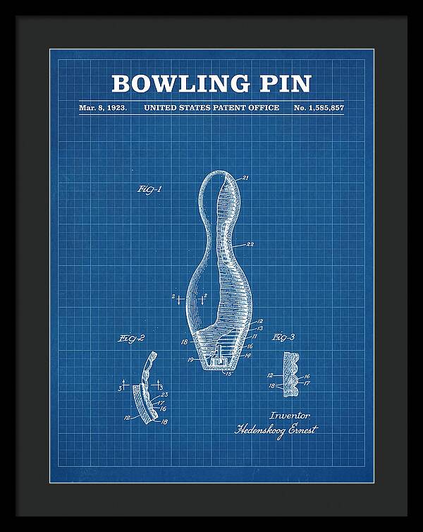Bowling Pin Blueprint Patent Us1585857a