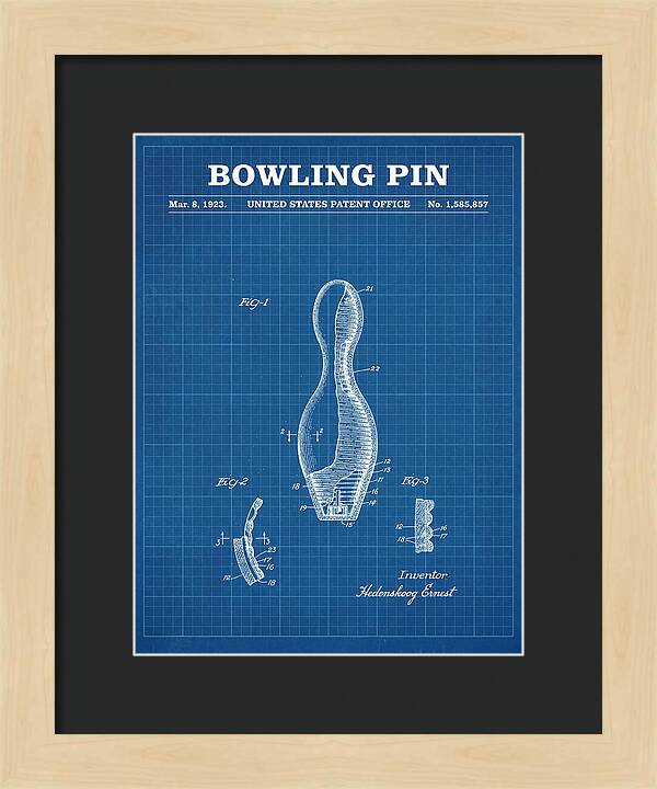 Bowling Pin Blueprint Patent Us1585857a