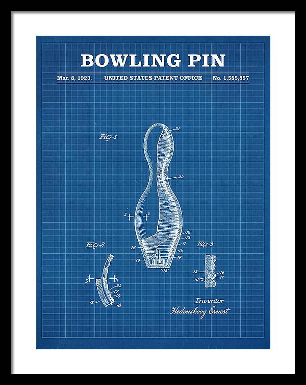 Bowling Pin Blueprint Patent Us1585857a