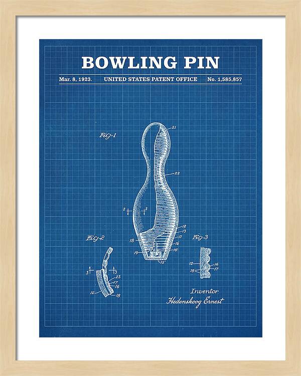 Bowling Pin Blueprint Patent Us1585857a