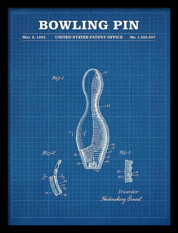Bowling Pin Blueprint Patent Us1585857a