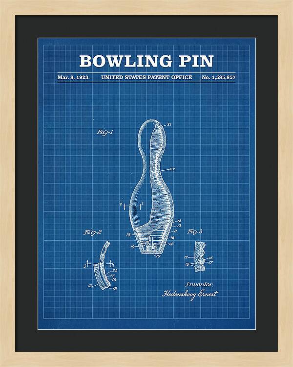 Bowling Pin Blueprint Patent Us1585857a