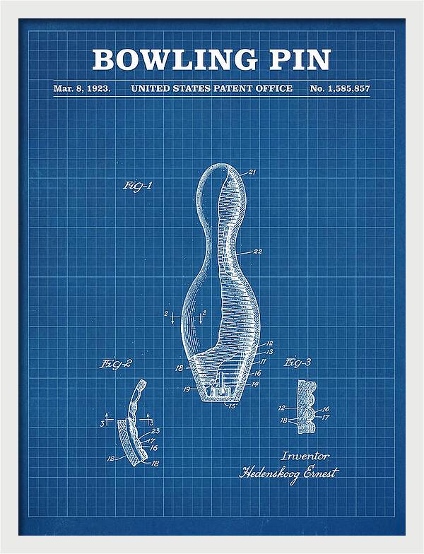 Bowling Pin Blueprint Patent Us1585857a