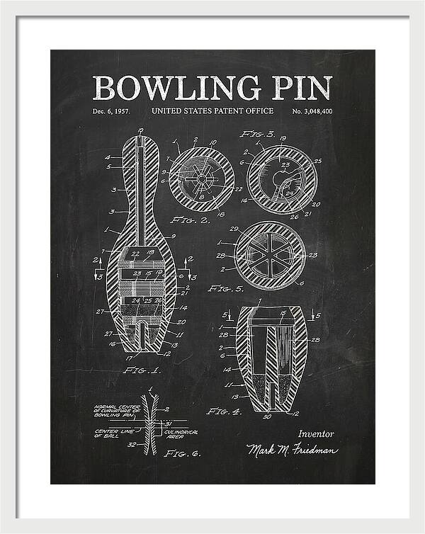 Bowling Pin Chalkboard Patent Us3048400a