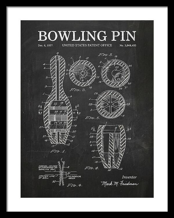 Bowling Pin Chalkboard Patent Us3048400a