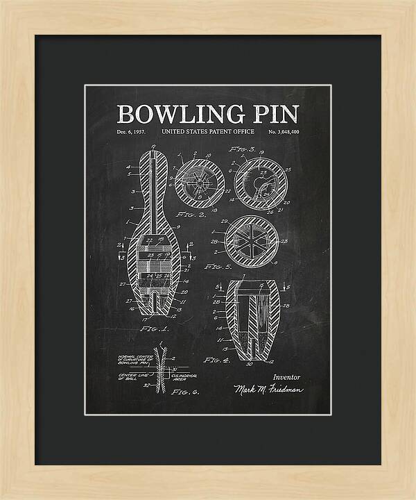 Bowling Pin Chalkboard Patent Us3048400a