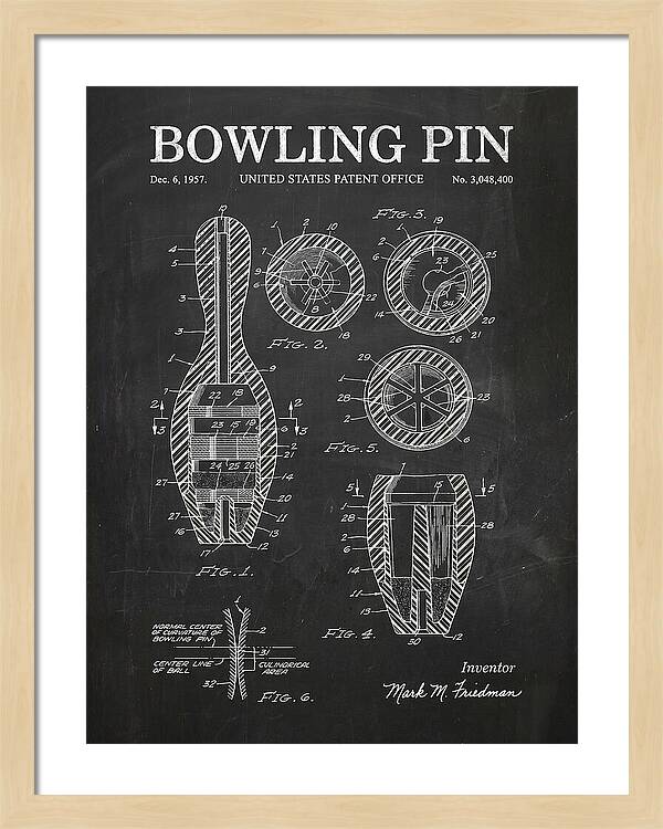 Bowling Pin Chalkboard Patent Us3048400a