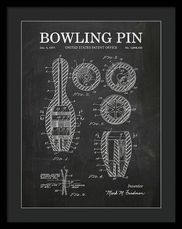 Bowling Pin Chalkboard Patent Us3048400a