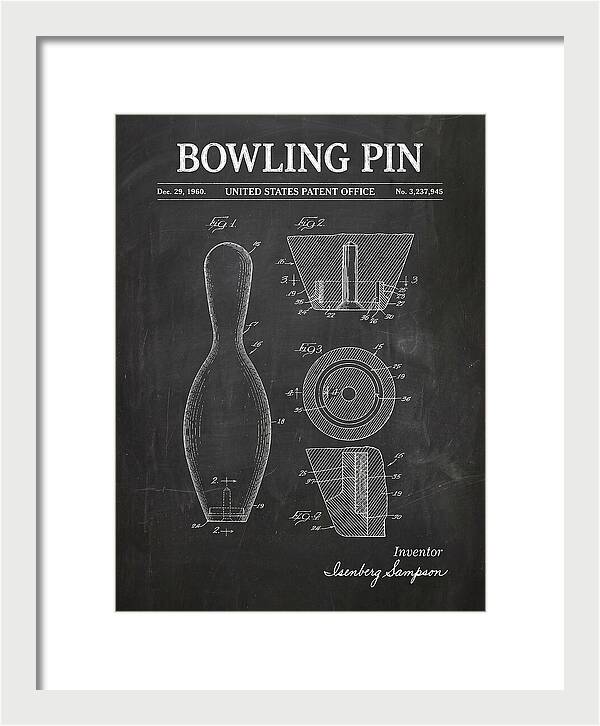 Bowling Pin Chalkboard Patent Us3237945a
