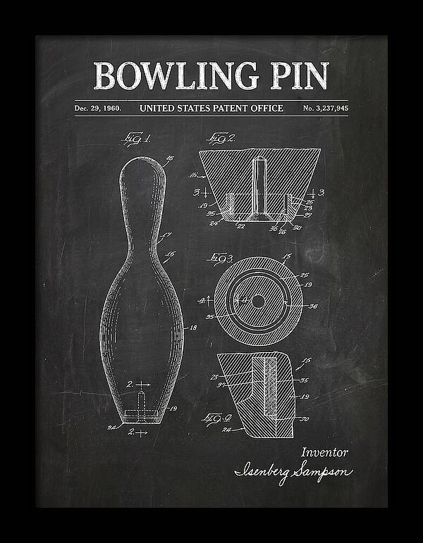 Bowling Pin Chalkboard Patent Us3237945a