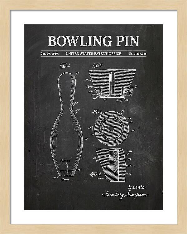 Bowling Pin Chalkboard Patent Us3237945a