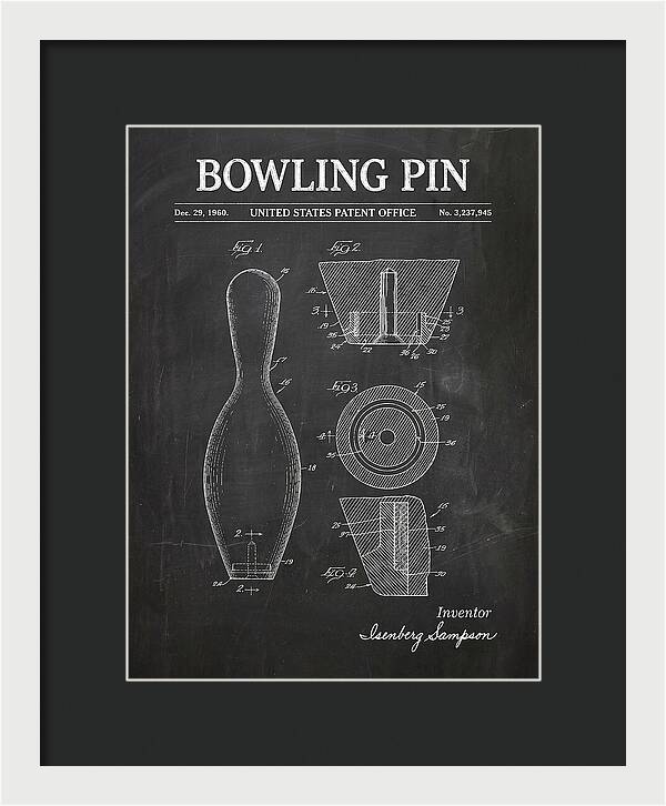 Bowling Pin Chalkboard Patent Us3237945a