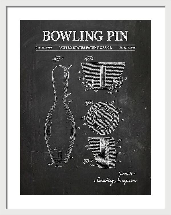 Bowling Pin Chalkboard Patent Us3237945a
