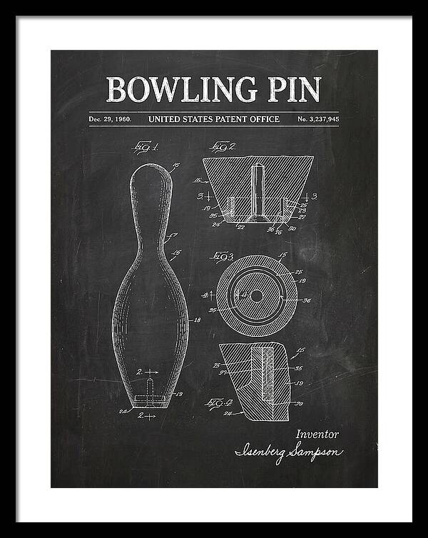 Bowling Pin Chalkboard Patent Us3237945a