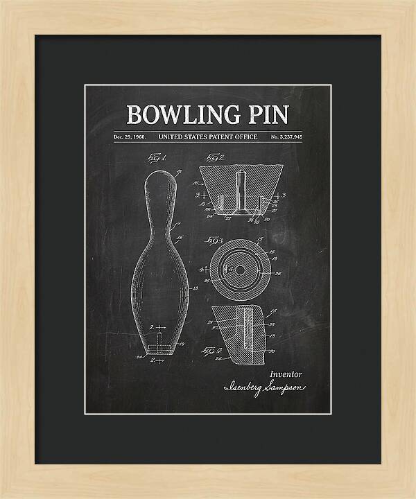 Bowling Pin Chalkboard Patent Us3237945a