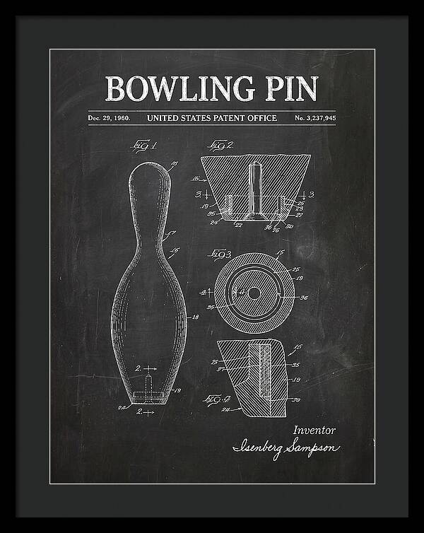 Bowling Pin Chalkboard Patent Us3237945a