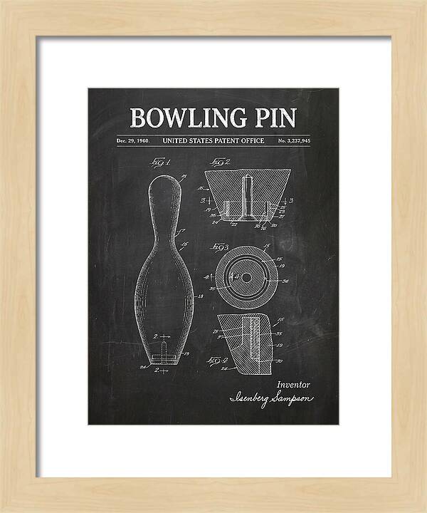 Bowling Pin Chalkboard Patent Us3237945a