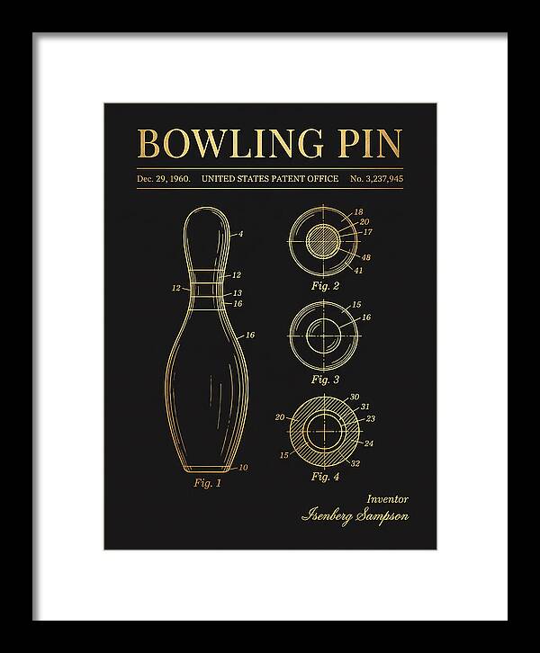 Bowling Pin Gold Patent Us3237945a