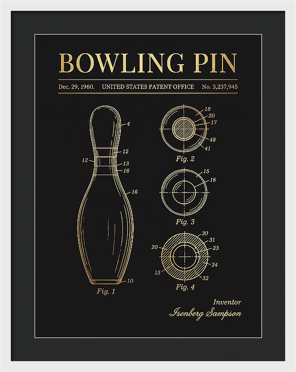 Bowling Pin Gold Patent Us3237945a