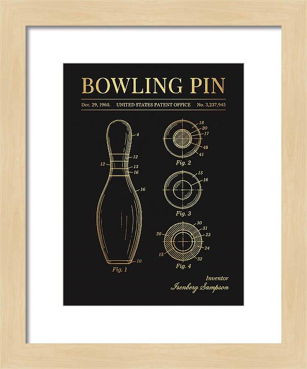 Bowling Pin Gold Patent Us3237945a