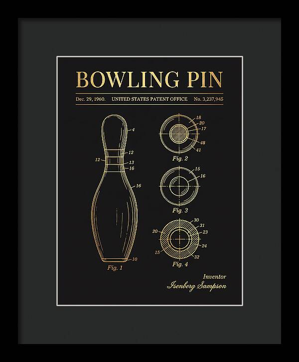Bowling Pin Gold Patent Us3237945a